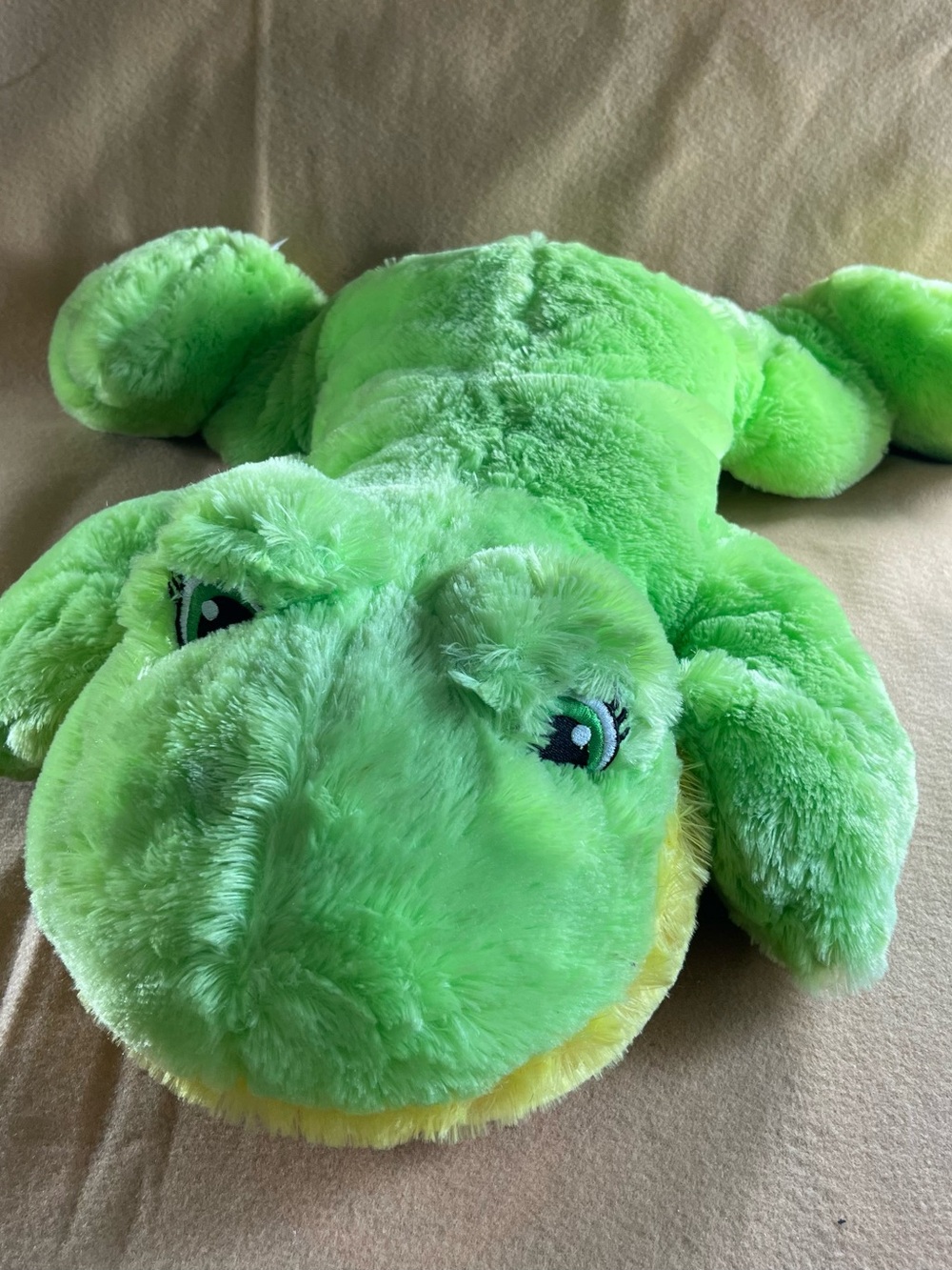 Dan Dee Collectors Choice Green Frog Plush 25” Large Stuffed Animal Yellow Belly